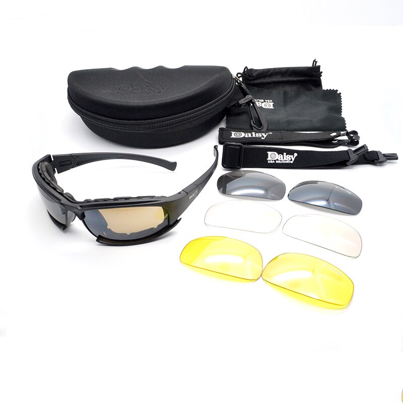 데이지 전술 편광 안경 군용 고글 육군 선글라스 4 렌즈 오리지널 박스, 남자 슈팅 하이킹 안경 Gafas